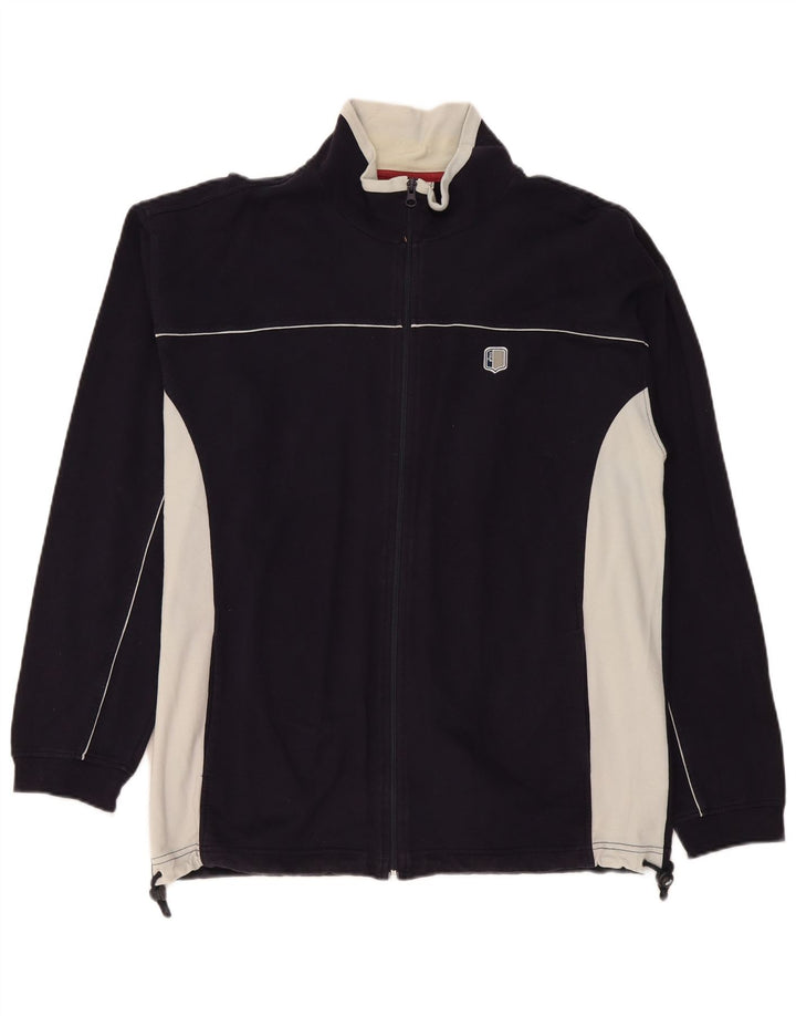 Asics - Chaqueta de chándal para hombre, talla 2XL, color azul marino, algodón