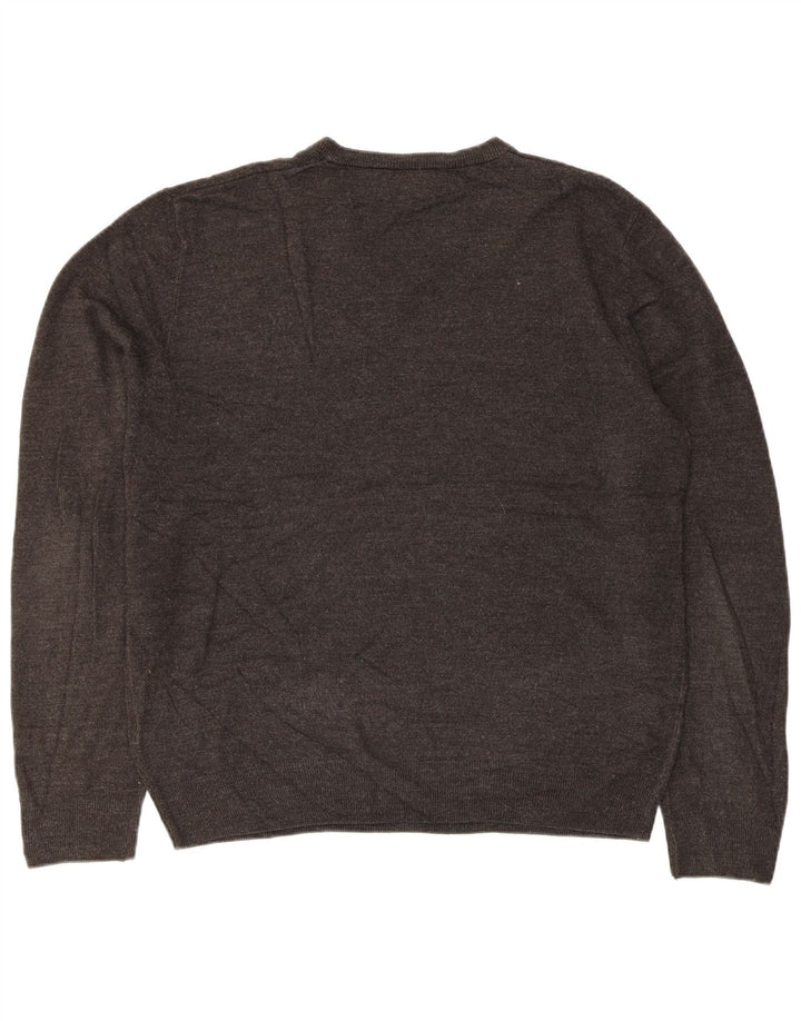 Marks & Spencer Jersey con cuello en V para hombre XL Acrílico gris