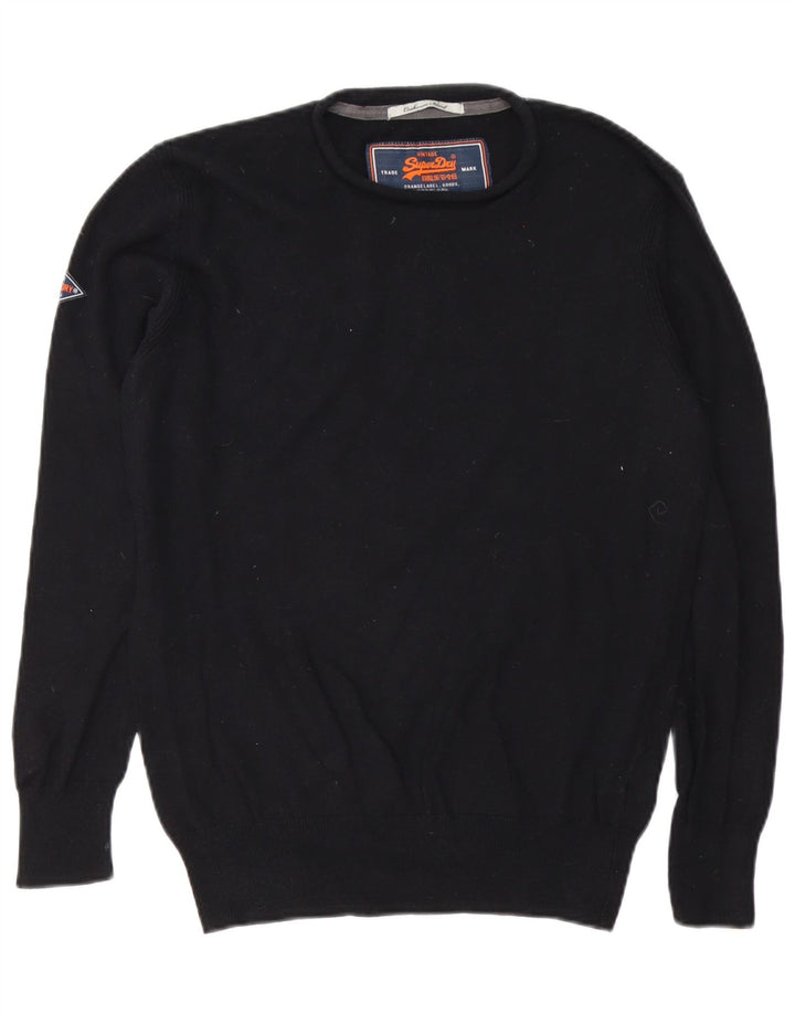 Superdry Jersey De Cuello Redondo Para Hombre Pequeño Algodón Negro