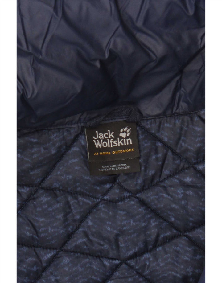 Jack Wolfskin Chaqueta acolchada para mujer UK 8/10 Small Azul marino Nylon
