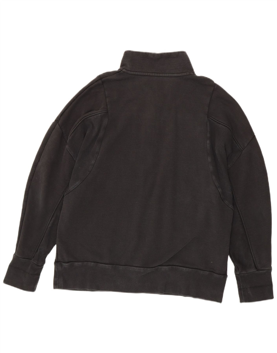 Adidas - Sudadera con cuello y cremallera para hombre, talla grande, algodón negro