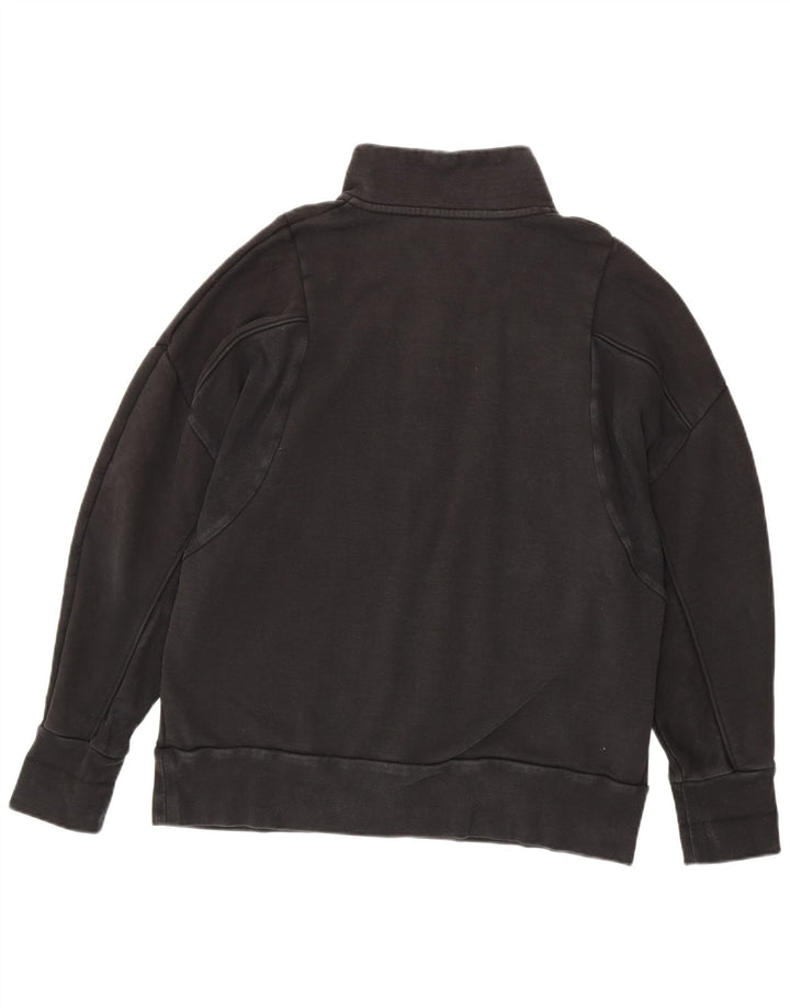 Adidas - Sudadera con cuello y cremallera para hombre, talla grande, algodón negro