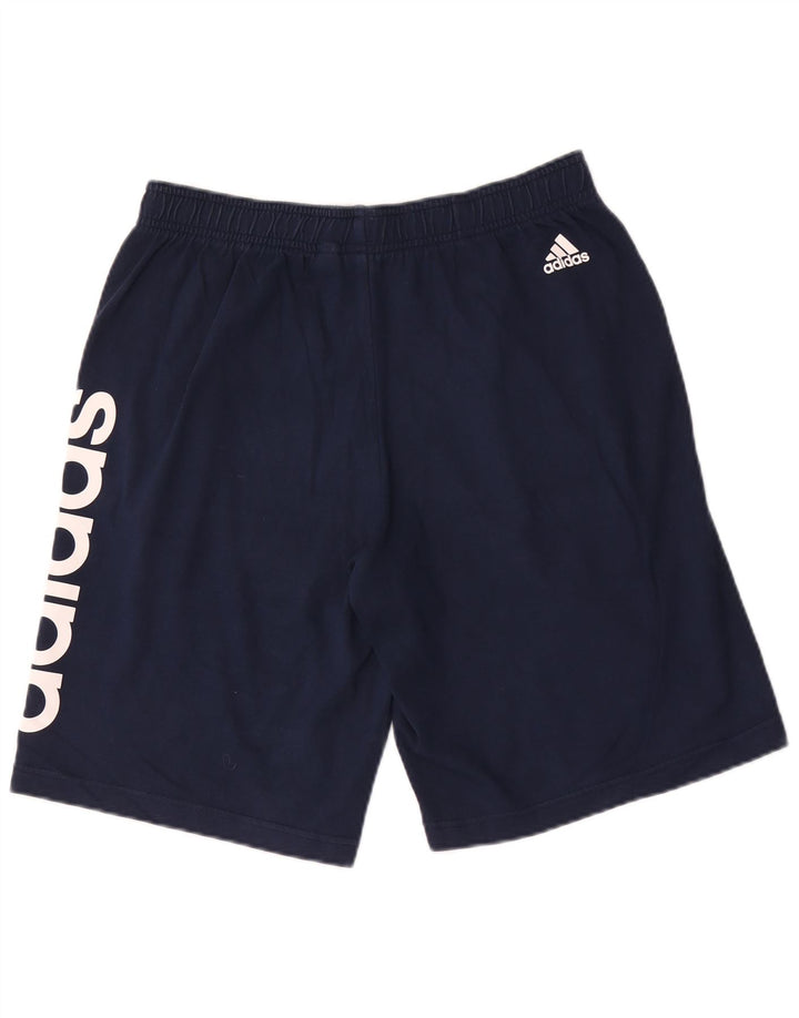 Adidas Pantalones cortos deportivos gráficos para hombre Algodón azul marino mediano