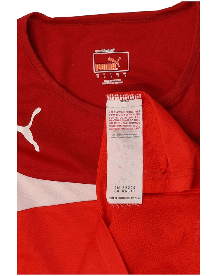 Camiseta Puma Hombre Top Small Rojo Colorblock Poliéster