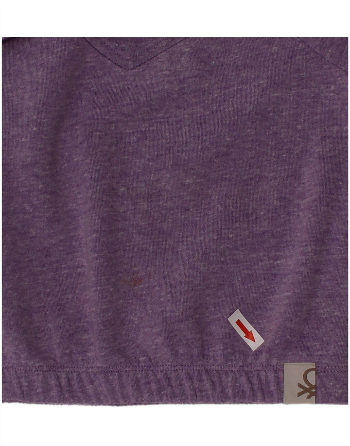 Benetton Sudadera De Niña Jumper 2-3 Años Morado Poliéster Moteado