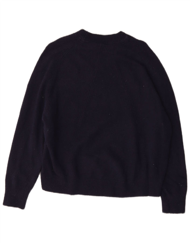 John Lewis Suéter de gran tamaño con cuello redondo para mujer UK 14 Medium Azul marino