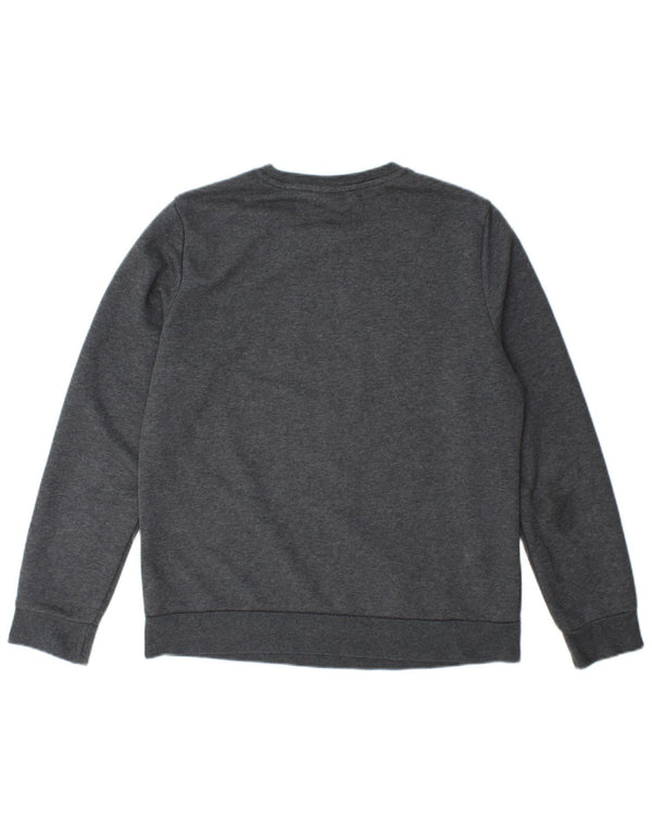 Adidas Mujer Graphic Sudadera Jumper Reino Unido 12/14 Algodón Gris Medio