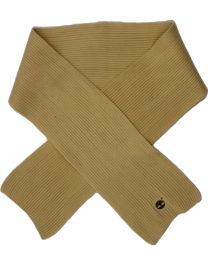 TIMBERLAND Boys Knit Rectangle Scarf One Size Beige Cotton Winter Vintage Timberland and Second-Hand Timberland from Messina Hembry 