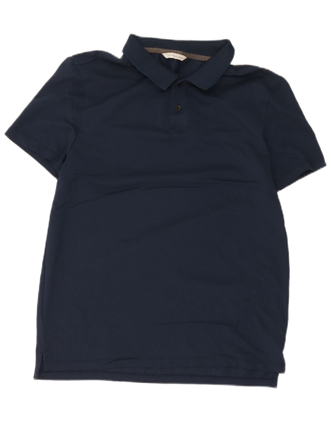 Calvin Klein Jeans Polo para hombre de algodón azul marino mediano