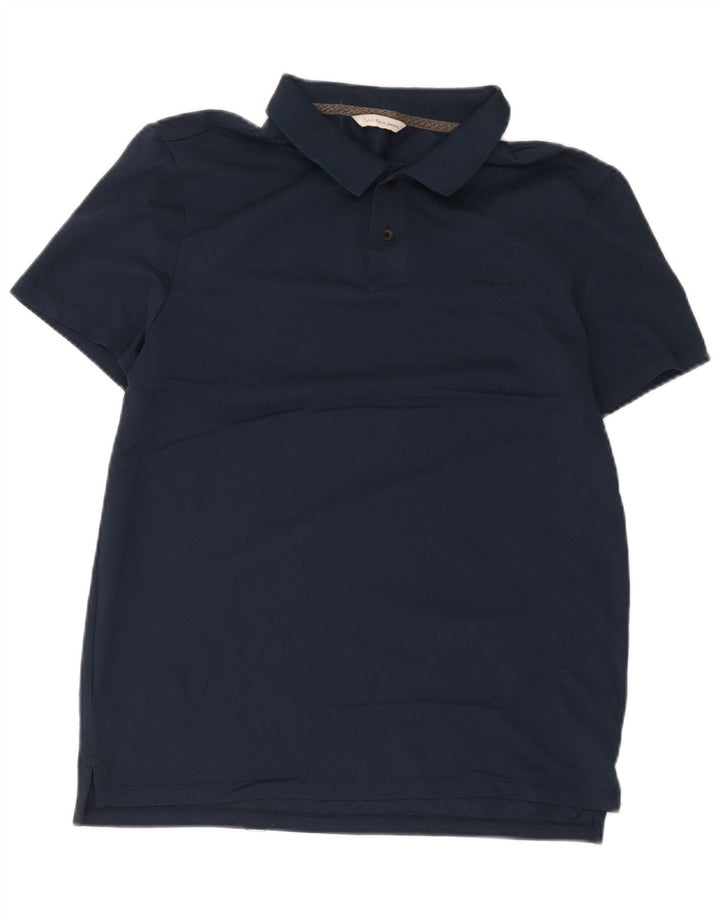 Calvin Klein Jeans Polo para hombre de algodón azul marino mediano