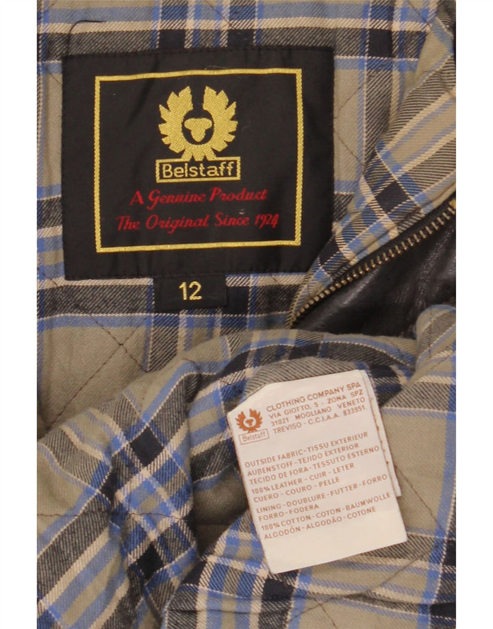 Belstaff Abrigo de cuero para niño 11-12 años Cuero negro