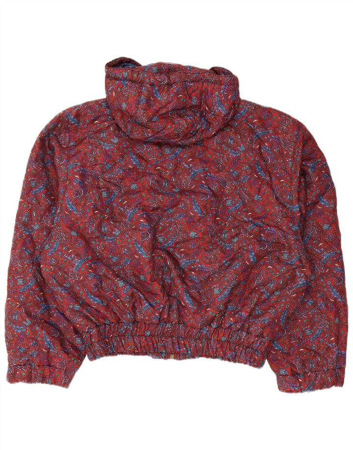 oltre Chaqueta bomber extragrande con capucha para mujer UK 10 Small Red Paisley