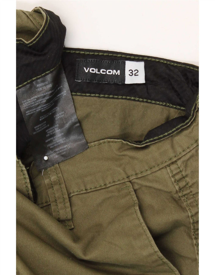 Pantalones cortos chinos Volcom W32 Medium Khaki Cotton para hombre