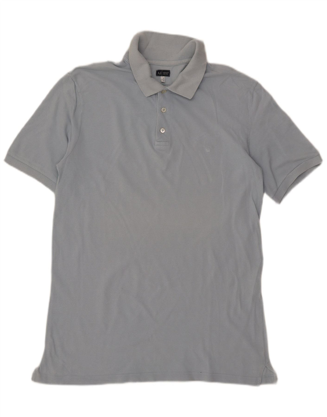 Armani Polo Hombre Grande Azul Algodón