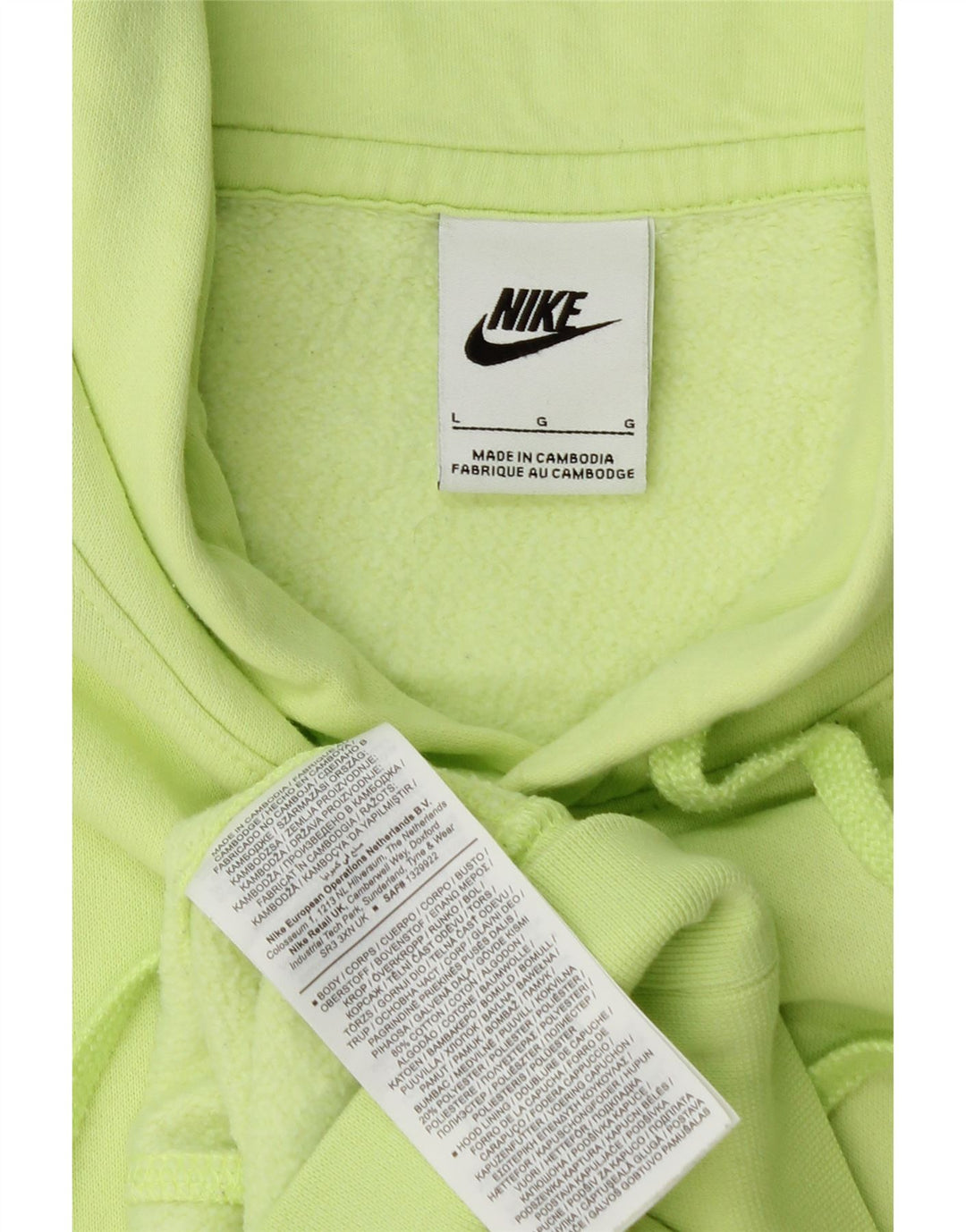 Nike - Sudadera con capucha para hombre, talla grande, color verde, algodón