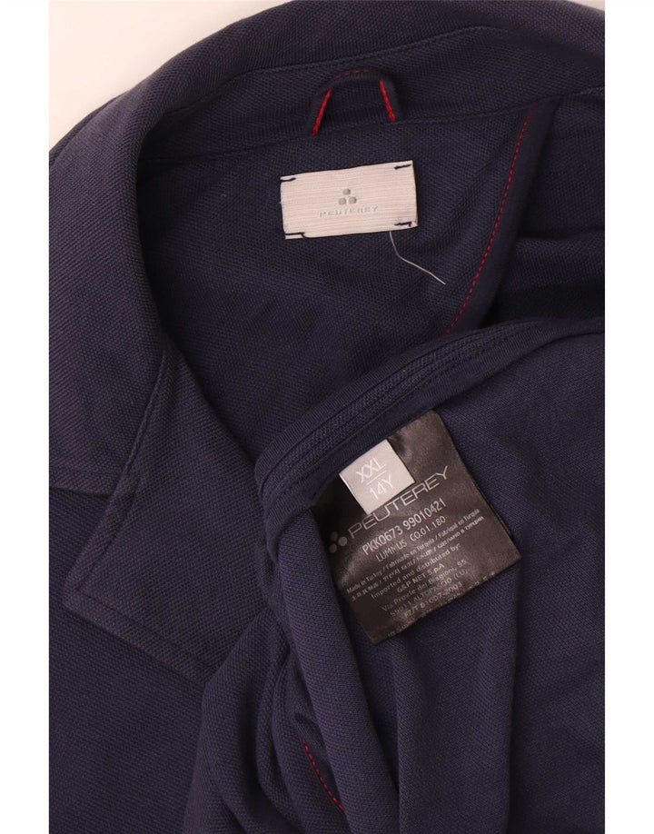 PEUTEREY Chaqueta Blazer de 2 Botones para Niños 13-14 Años 2XL Azul Marino Algodón