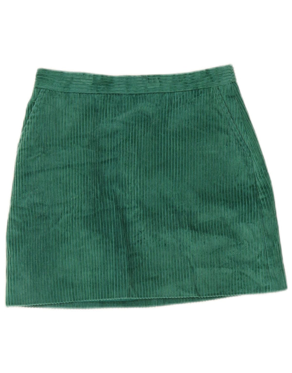 Jack Wills Minifalda de pana para mujer UK 10 Small W28 Algodón verde