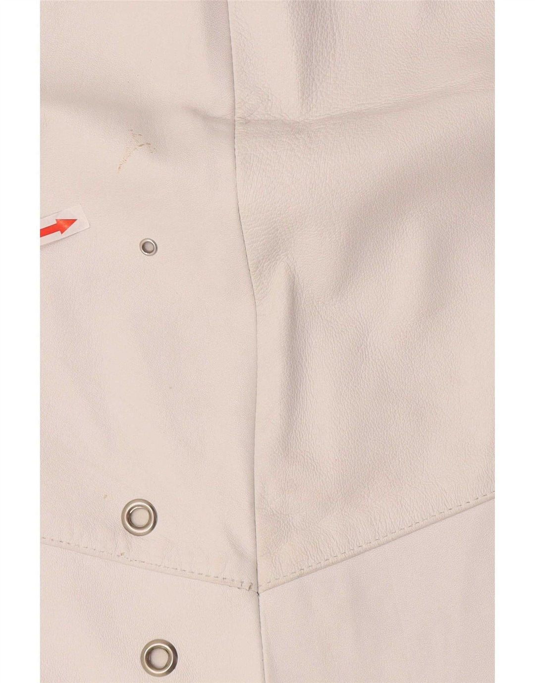 Falda de cuero vintage para mujer W36 XL Blanco