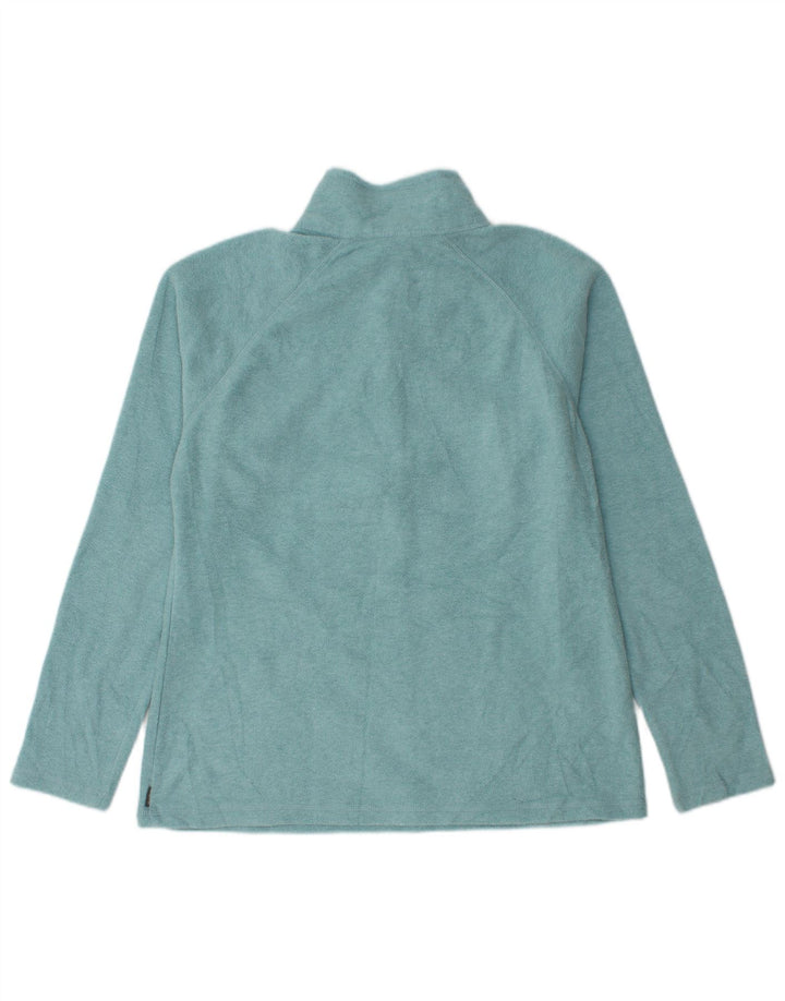 Eddie Bauer Jersey de forro polar con cuello y cremallera para mujer UK 44 Poliéster azul medio
