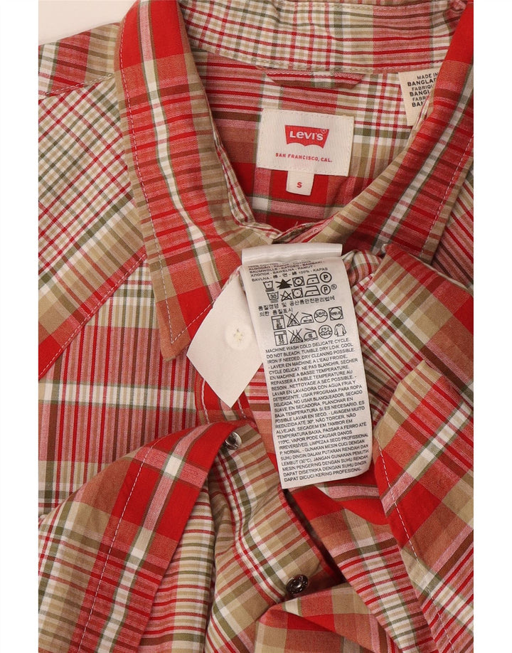 Camisa Levi's Hombre Small Red Check Cotton