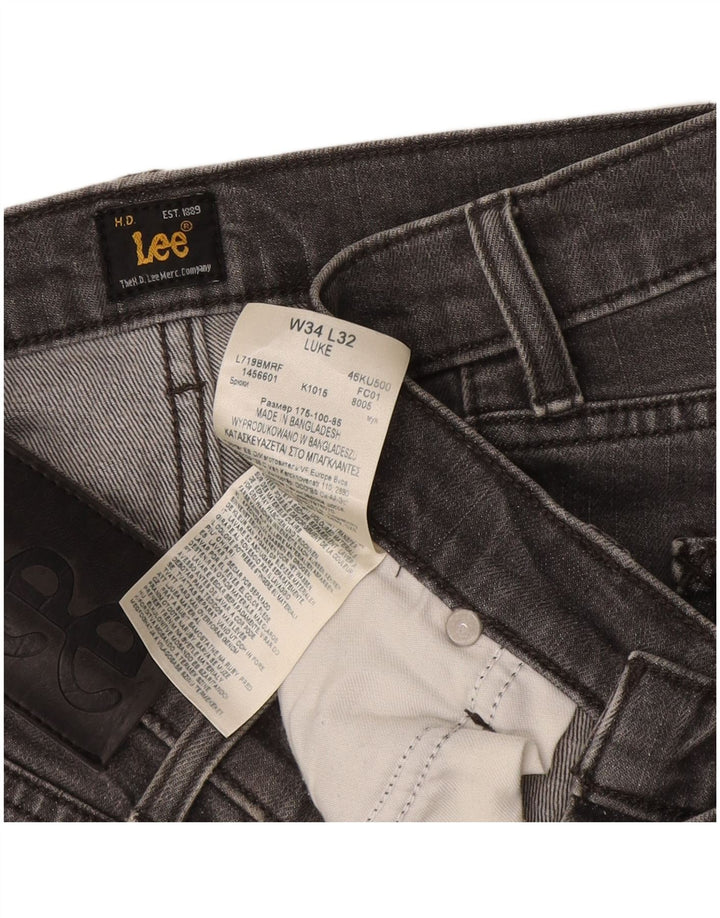 Lee Jeans Luke Slim para Hombre W34 L32 Algodón Gris