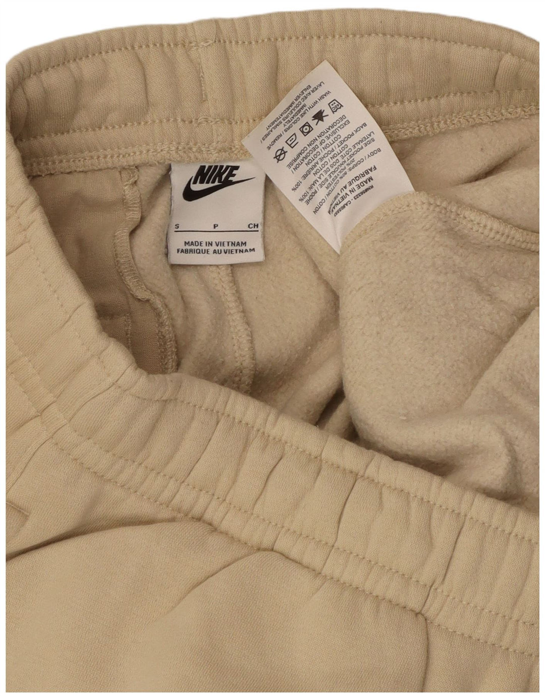 NIKE Hombre Pantalones de Chándal Joggers Small Beige Algodón