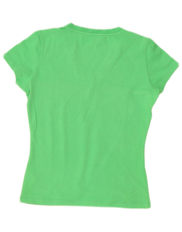 Zu Elements Camiseta gráfica para mujer Top UK 10 Small Green Cotton
