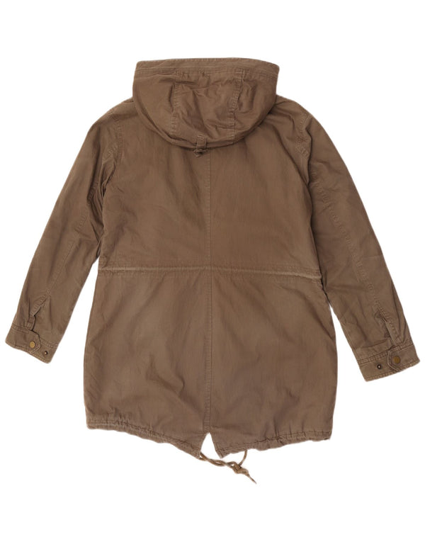 Jack Wills Chaqueta Parka Sherpa con Capucha para Mujer UK 12 Medium Khaki