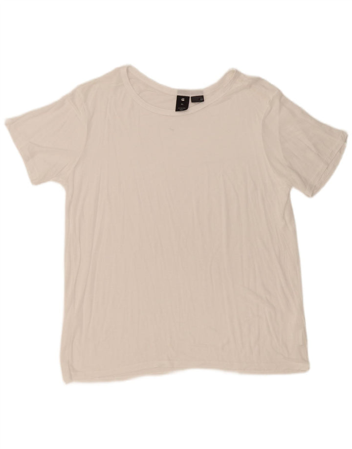G-Star Hombre Camiseta Top XL Blanco