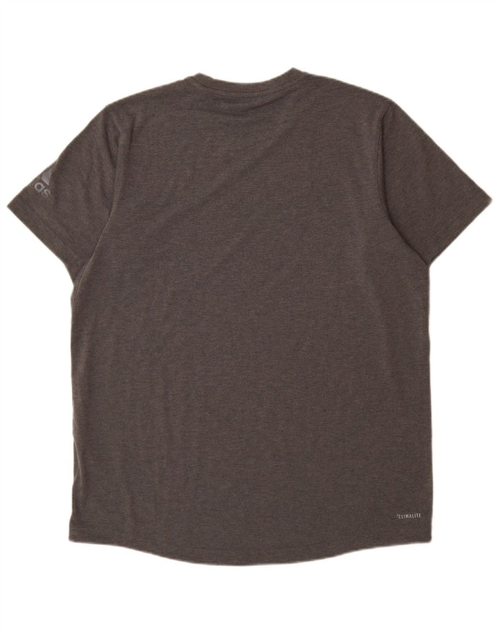 Adidas Mens Climalite Camiseta Top Grande Gris Moteado Poliéster
