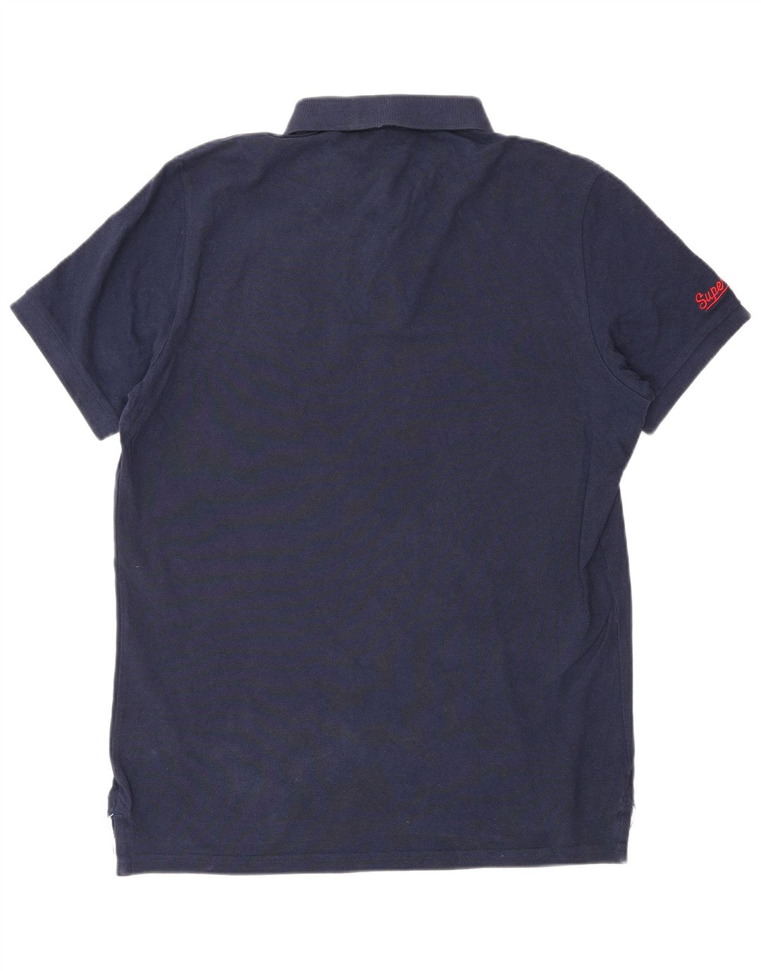 SUPERDRY Polo para hombre grande de algodón azul marino