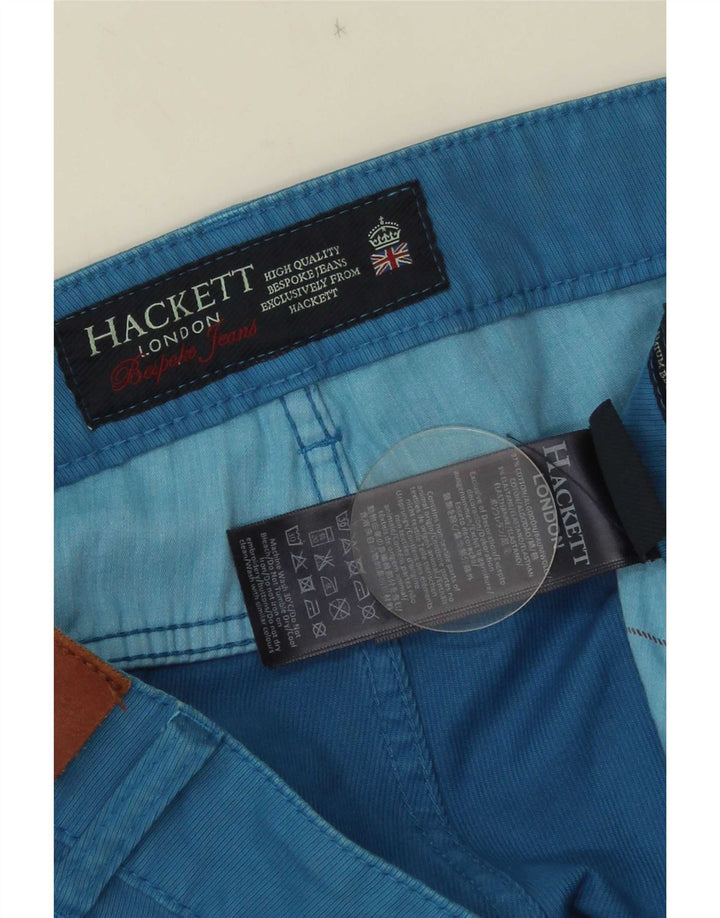 Hackett Pantalones Casuales Rectos Para Hombre W44 L31 Algodón Azul