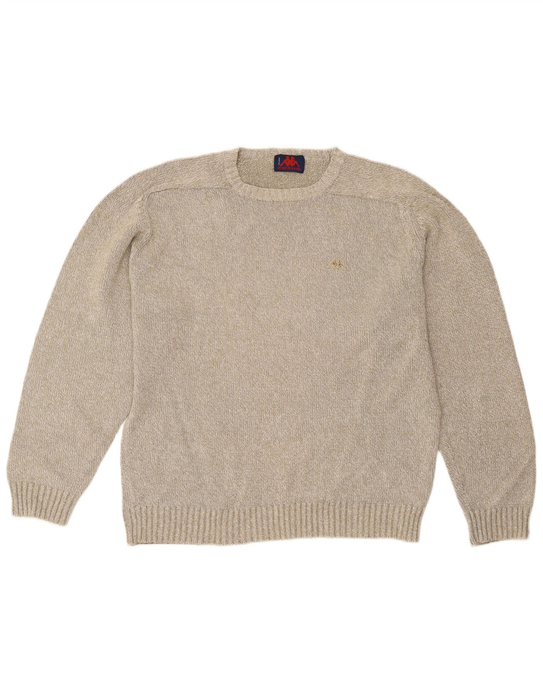 Kappa Jersey De Cuello Redondo Para Hombre Jersey Grande De Algodón Beige