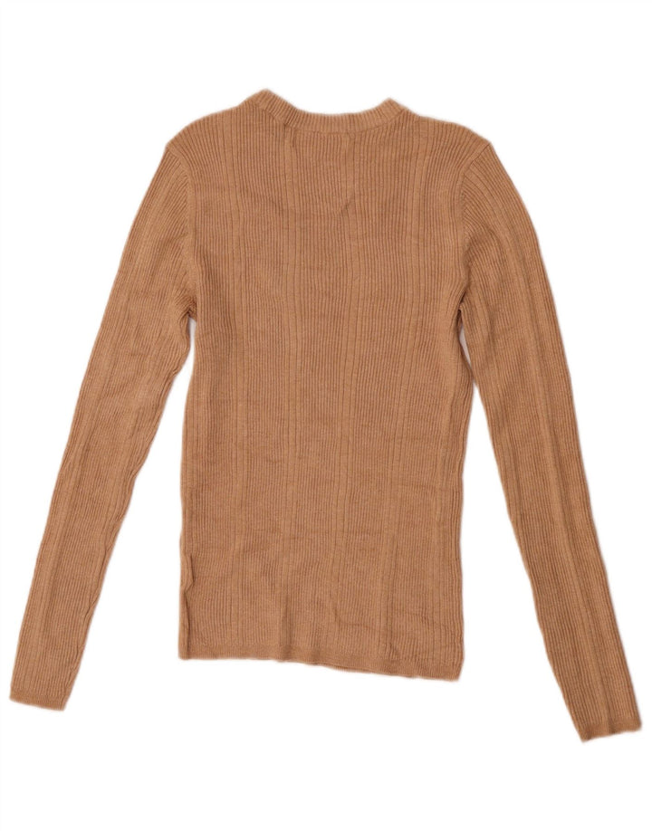 Marks & Spencer Top para mujer de manga larga UK 8 Small Viscosa beige