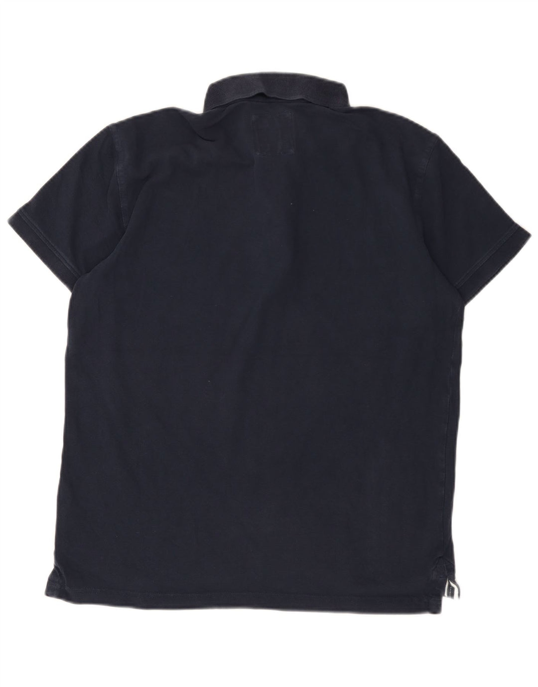 CREW CLOTHING Polo para hombre grande azul marino algodón