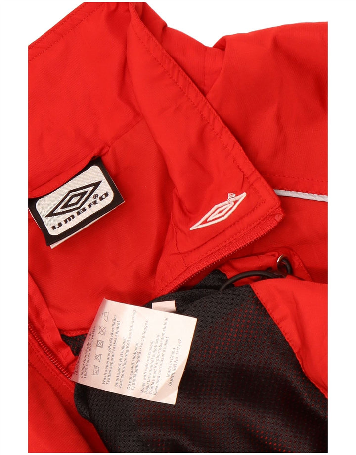 Umbro Chaqueta superior de chándal con gráfico para hombre XL Poliéster color block rojo