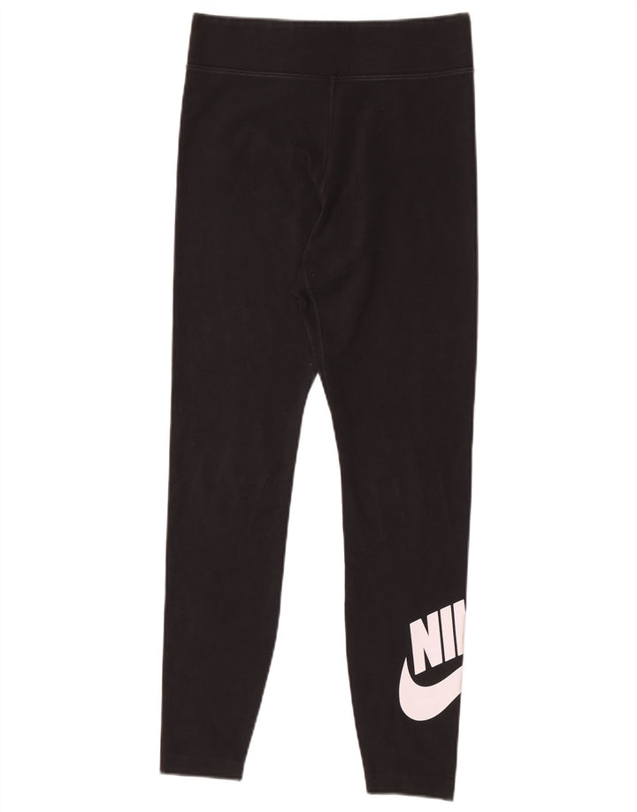 Nike - Leggings gráficos para mujer (talla 40), algodón negro mediano