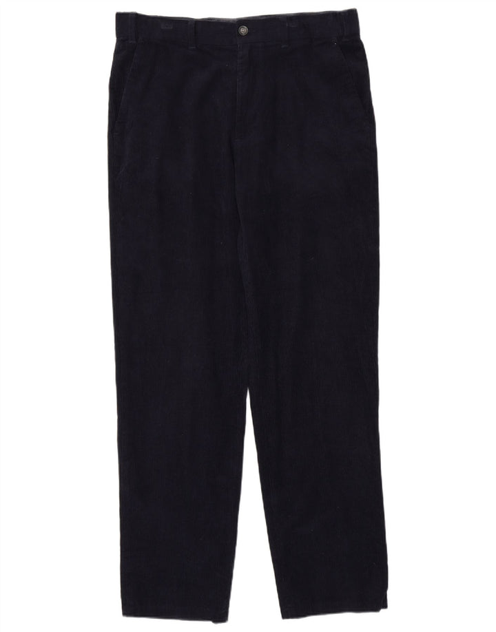 MARKS & SPENCER Pantalones regulares de pana para hombre W34 L33 Algodón azul marino