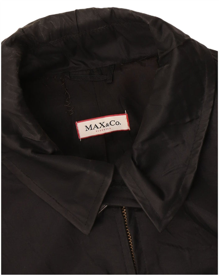 Max & Co. Abrigo para mujer Reino Unido 42 Mediano Negro