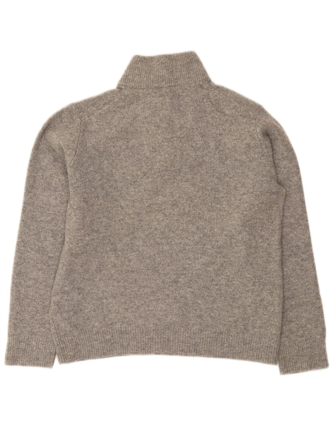 Boden Suéter tipo jersey con cremallera y cuello para mujer UK 44 Lana moteada gris medio