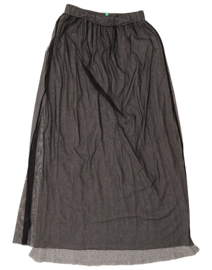 Falda Maxi Benetton Mujer XS W25 Gris Poliamida