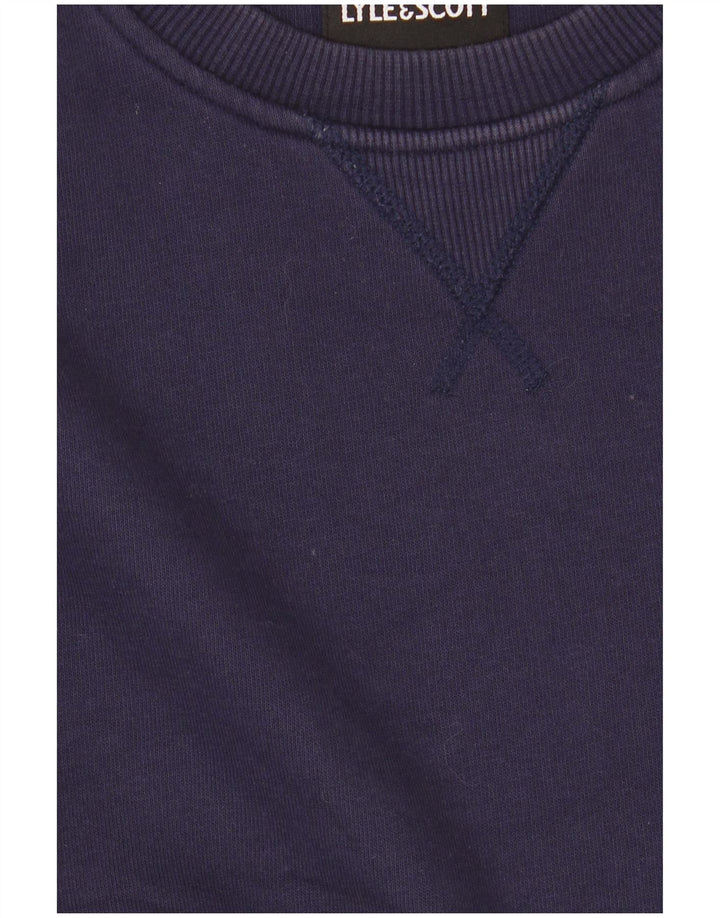 Lyle & Scott Hombre Sudadera Jumper Small Azul Marino Algodón
