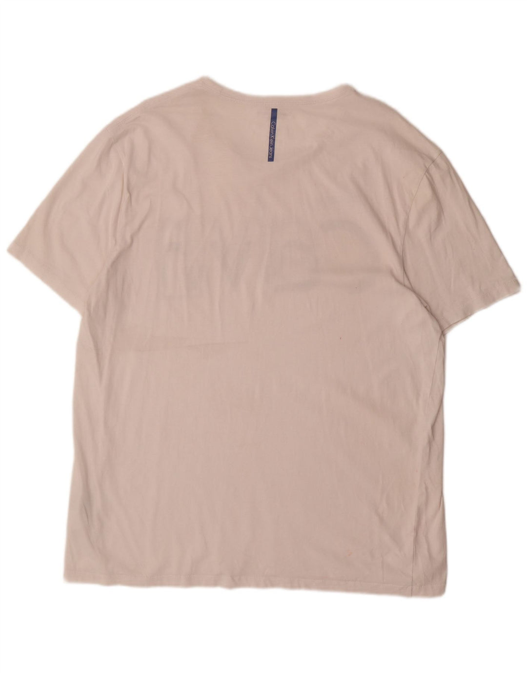 CALVIN KLEIN JEANS Camiseta gráfica para hombre Top 2XL Algodón blanco