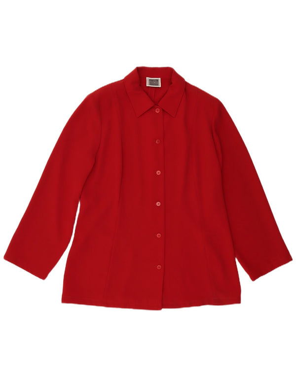 Perte by Krizia Blusa para mujer UK 46 Grande Poliéster rojo