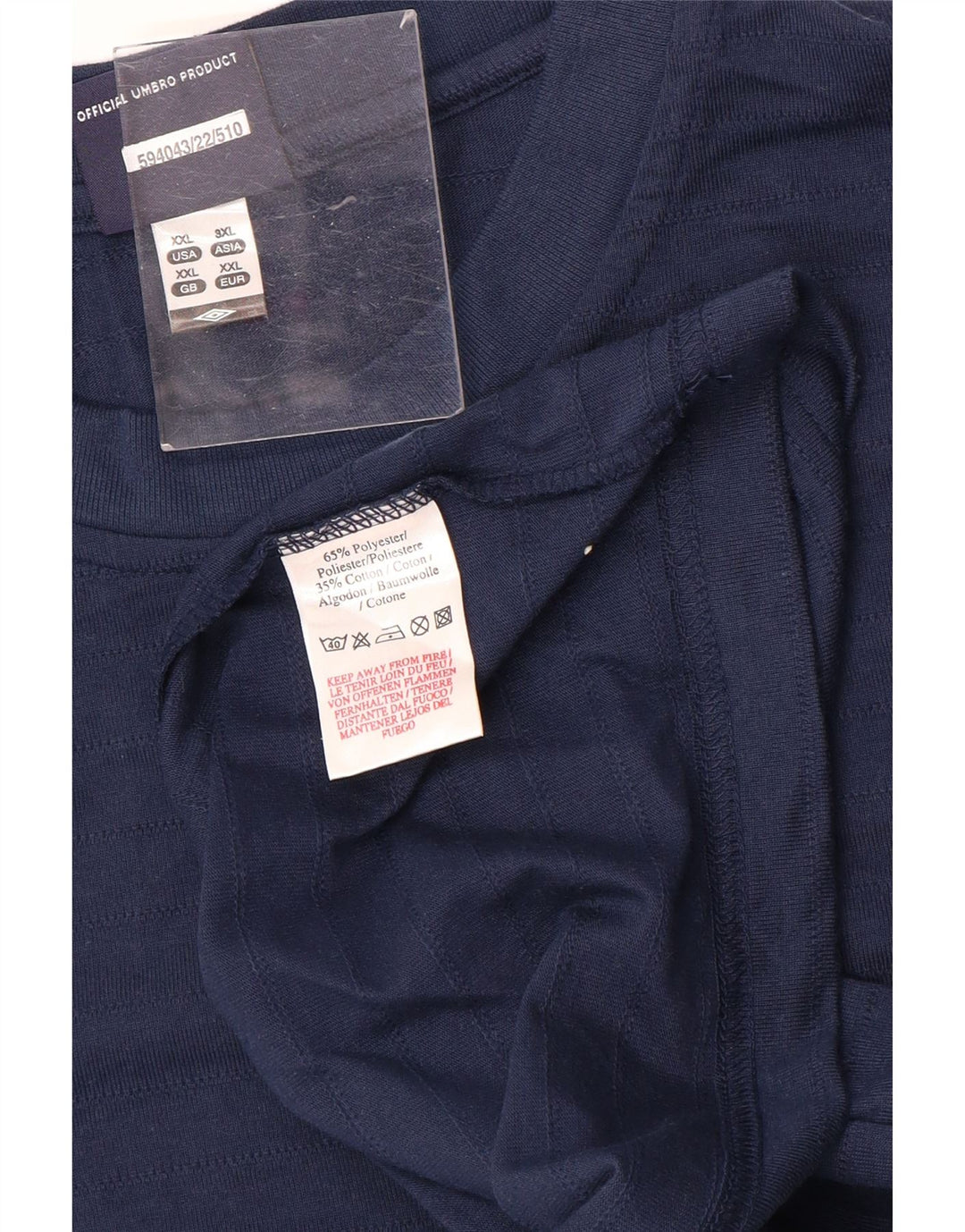 UMBRO Camiseta Hombre Top 2XL Azul Marino Algodón