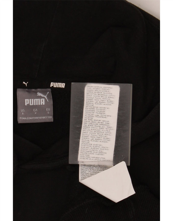 Puma - Sudadera con capucha para hombre, talla pequeña, algodón negro