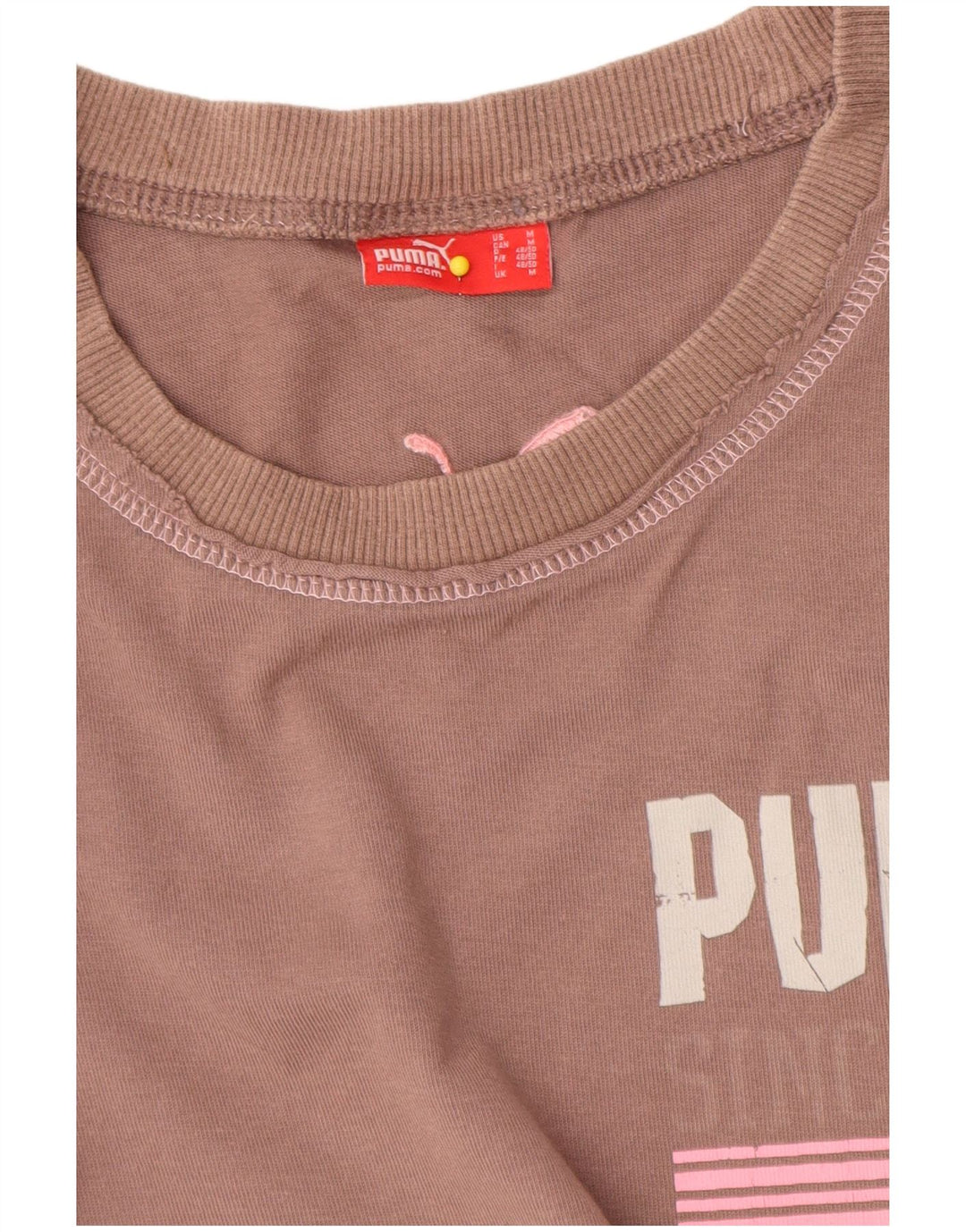Puma - Camiseta gráfica para mujer, talla 40, color marrón medio