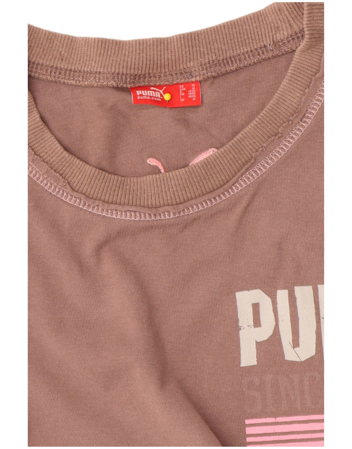 Puma - Camiseta gráfica para mujer, talla 40, color marrón medio