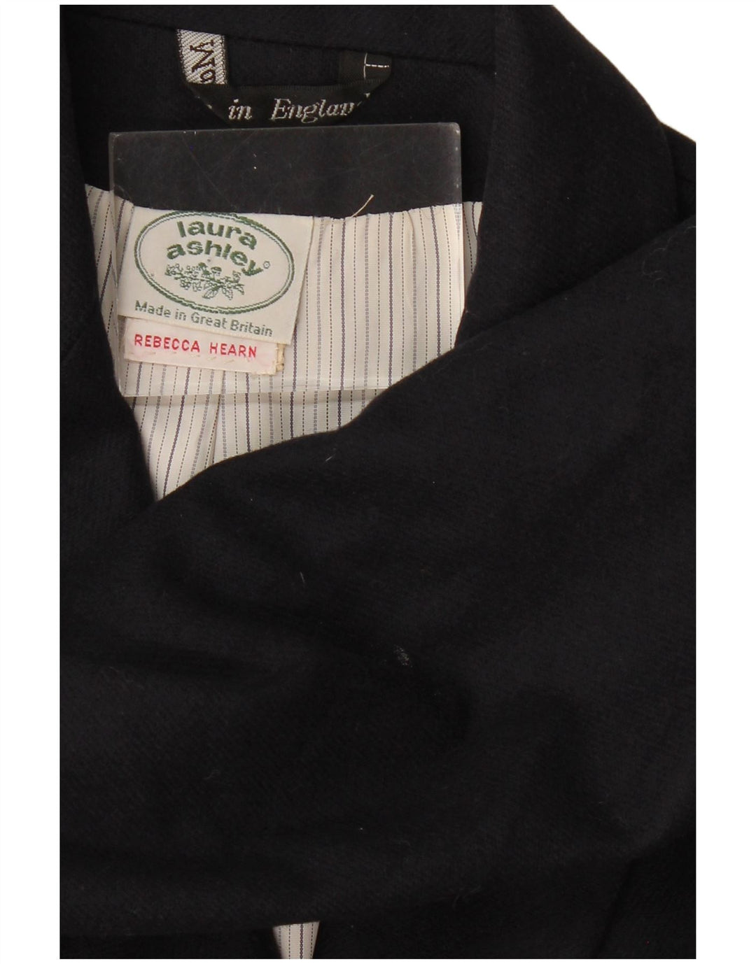 LAURA ASHLEY Chaqueta tipo blazer con doble botonadura para mujer Reino Unido 40 Lana negra mediana