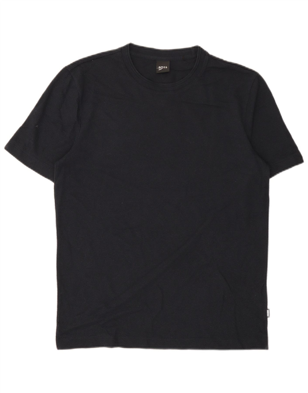 Hugo Boss Hombre Camiseta Top Medium Azul Marino Algodón